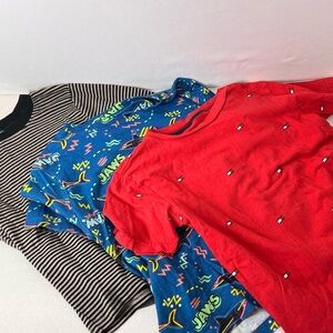 3 Carter's Black and Cream Striped Tee‎